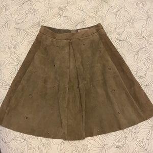 Banana Republic Heritage Grommet Suede Skirt